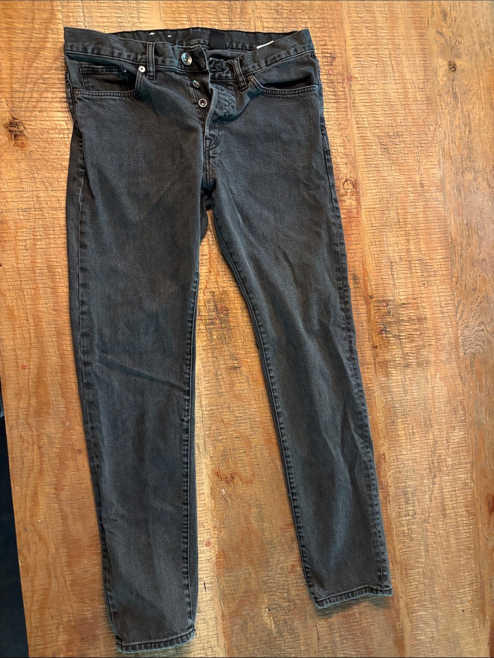 Agolde Men’s Skinny Jeans in Washed Black